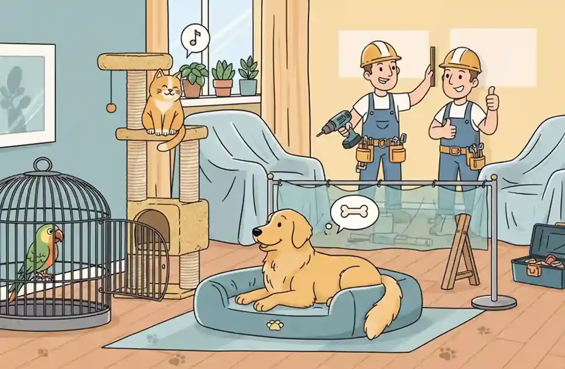 Pets and Renovations: Keeping Animals Safe and Sane During Construction