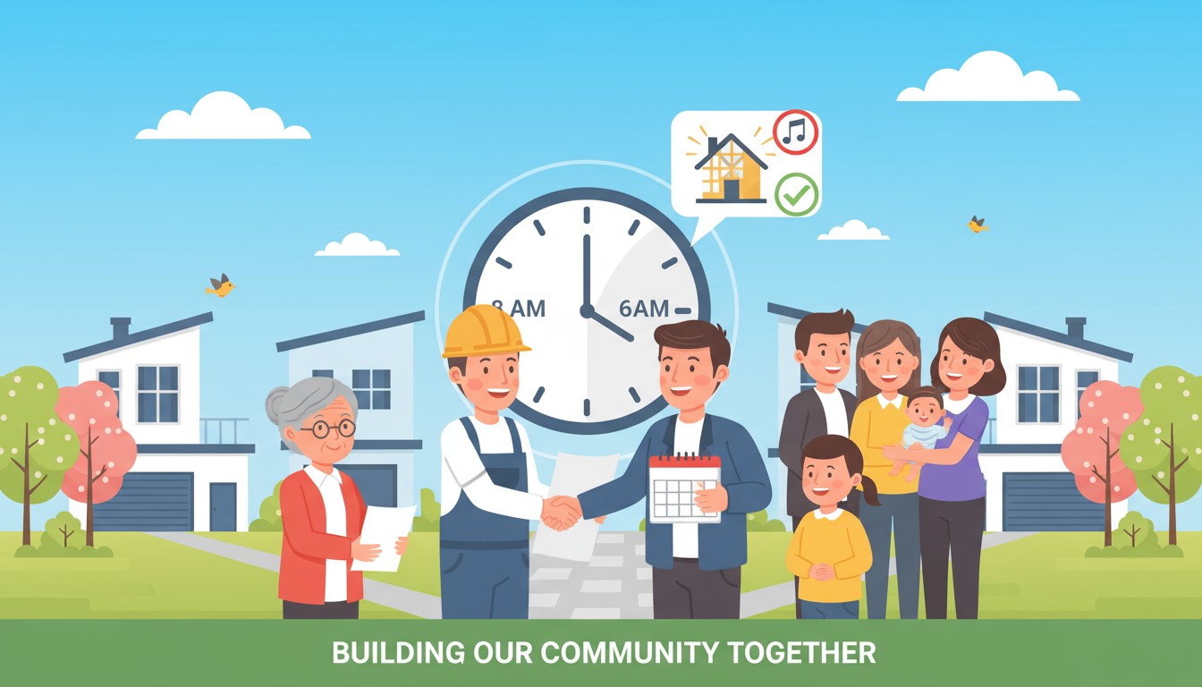 The Noise Schedule: Setting Boundaries for Construction Hours with Neighbors"